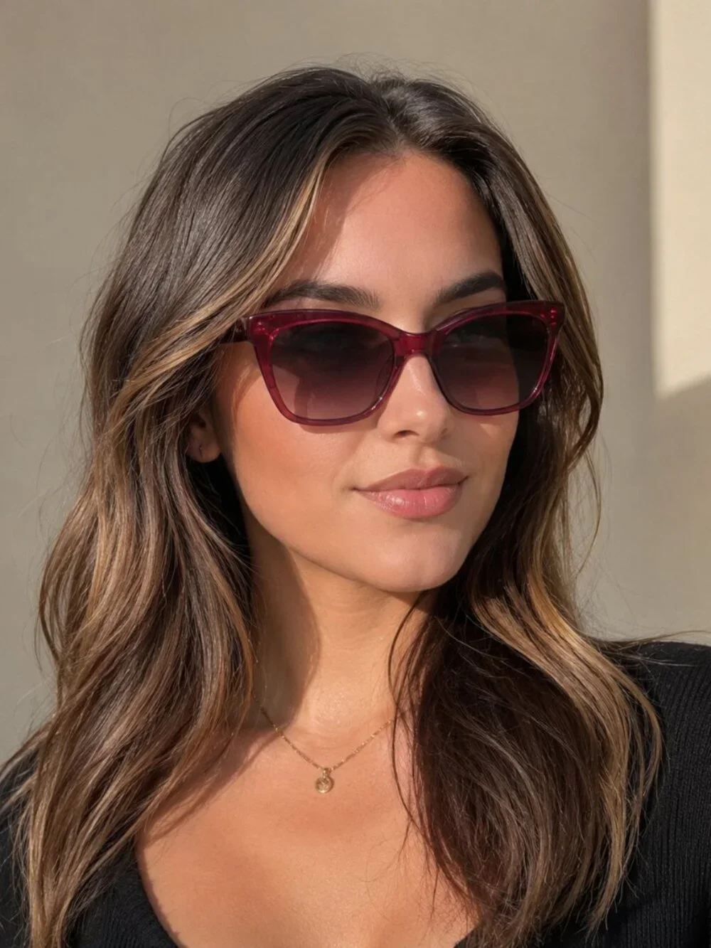 Juicy Couture JU 629/G/S Burgundy Cat-Eye Sunglasses 55-18-140